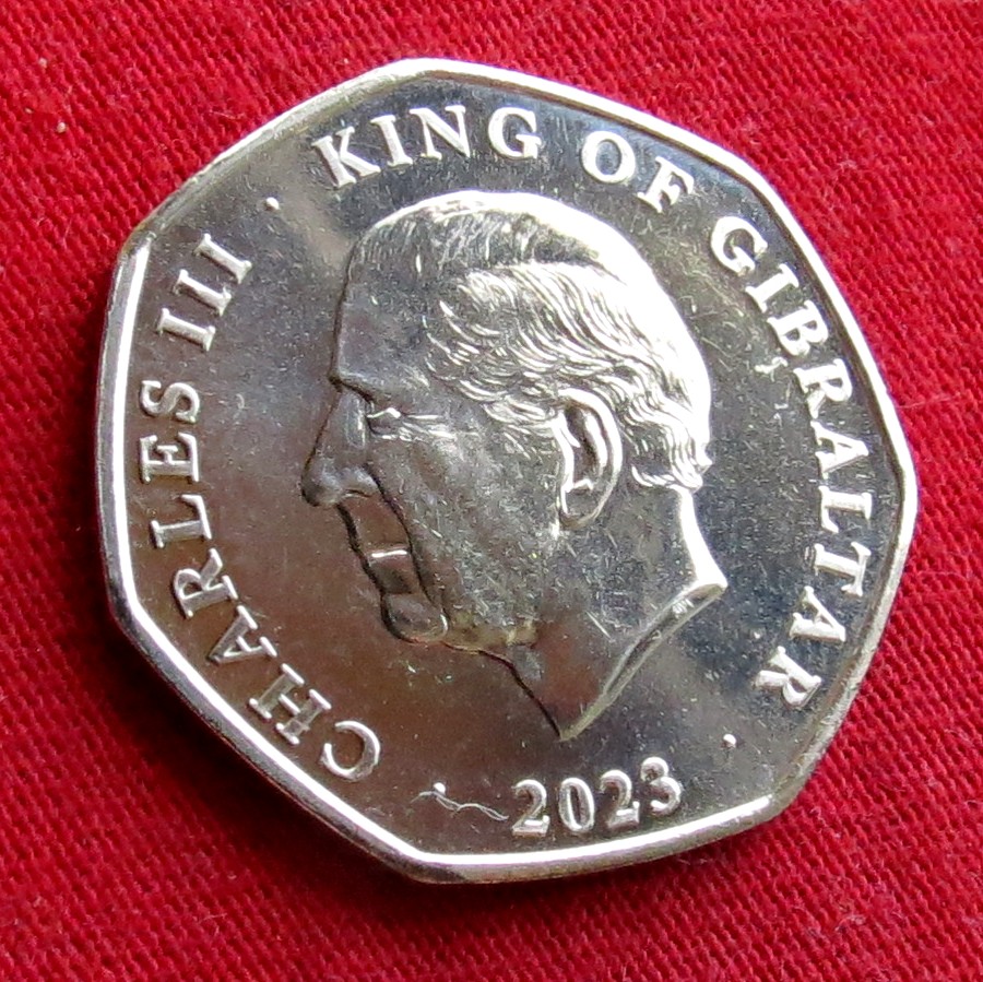  Gibraltar 50 Pence 2023 Christmas   