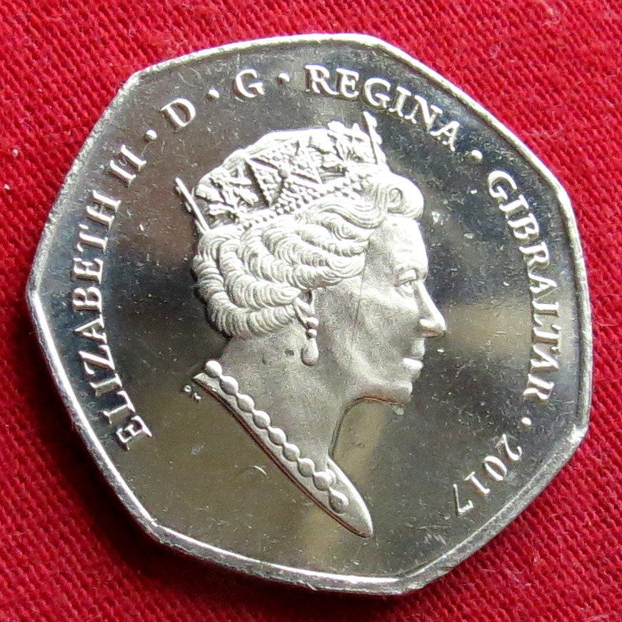  Gibraltar 50 Pence 2017 Christmas   
