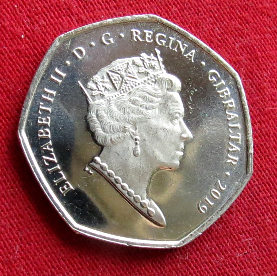  Gibraltar 50 Pence 2019 Christmas   