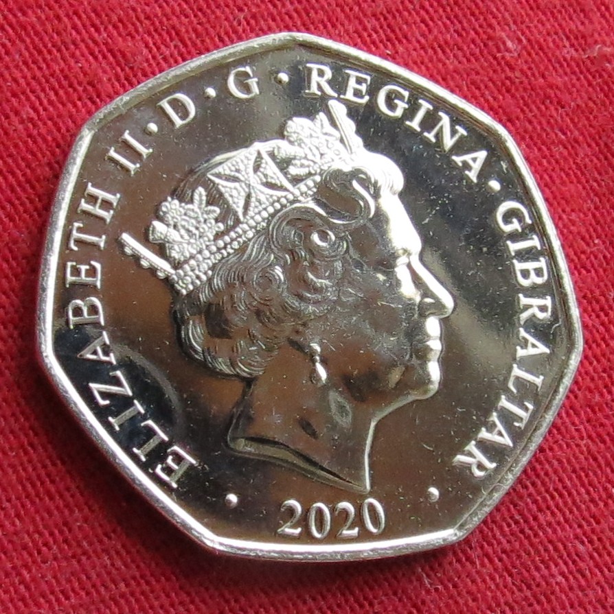  Gibraltar 50 Pence 2020 Christmas   