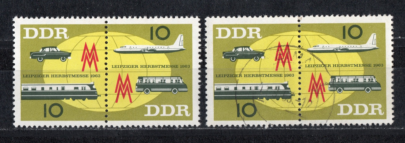  DDR 1963 Mi 976-977 Zd Kompl.-Satz **Postfrisch + Gelaufen/ s.scan   