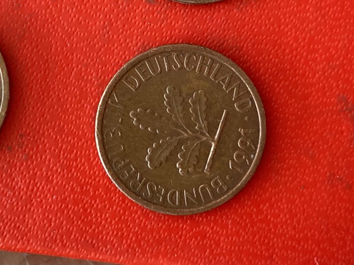  Münze Münzen Umlaufmünze Deutschland BRD 1 Pfennig 1991 Münzzeichen J   