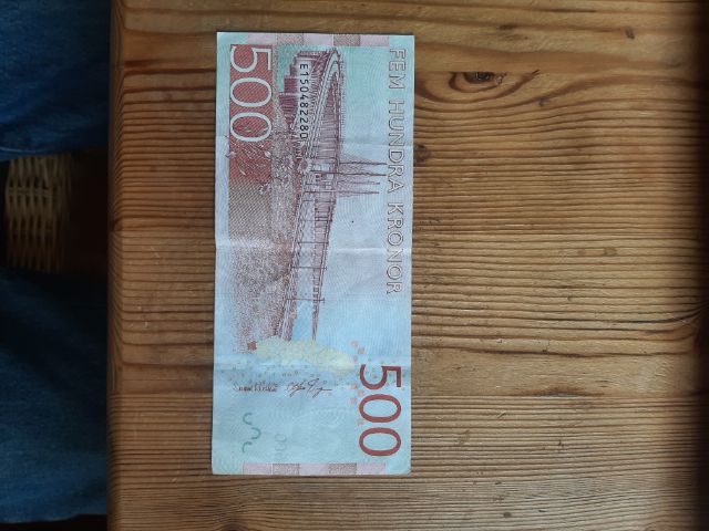 Schweden 2025, 500 Kronor Banknote, Serie E, sehr gut erhalten   