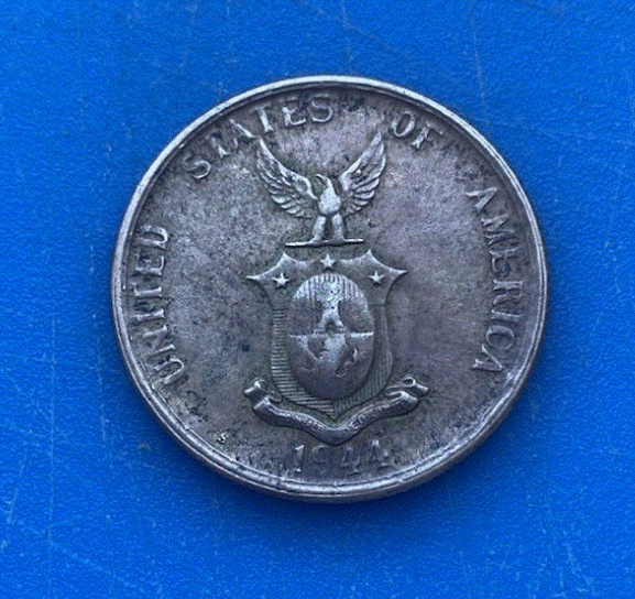  SILBER - Philippinen (US-Verwaltung) 50 Centavos 1944 Vulkan Mayon   