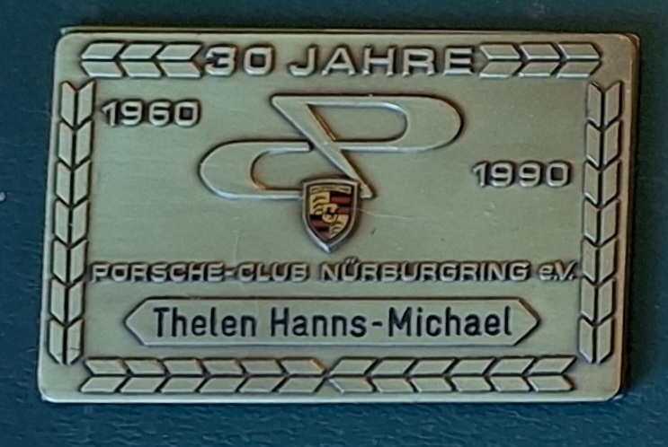  Plakette PORSCHE-CLUB NÜRBURGRING e.V.   