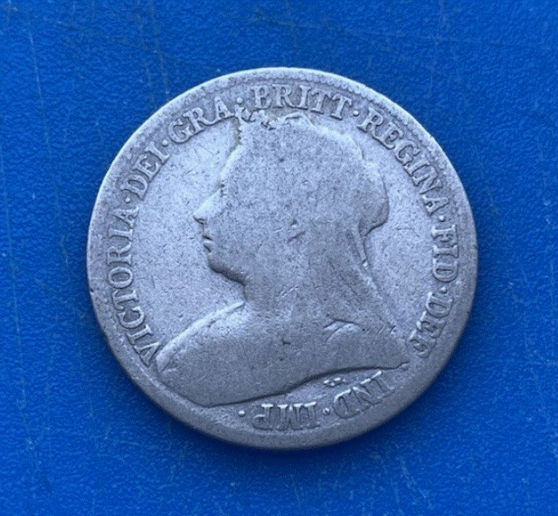  SILBER - Großbritannien 1 Shilling 1899 Königin Victoria  „Old Head“   