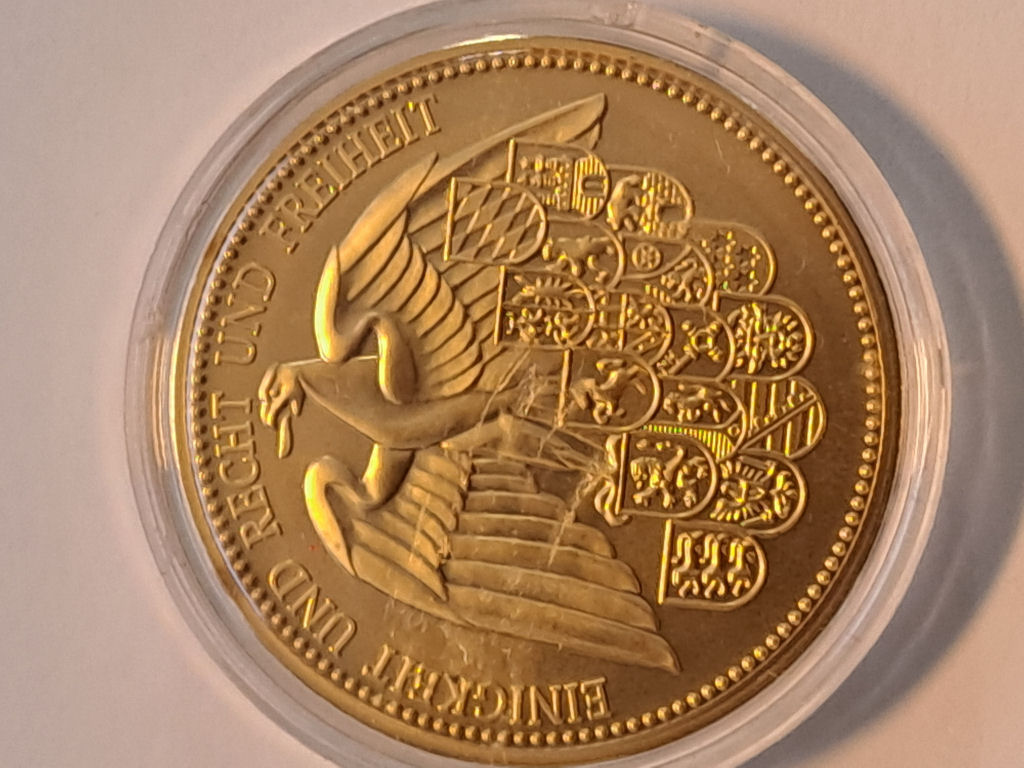  Medaille DGG Einigkeit Und Recht Und Freiheit 25 Jahre deutsche Einheit   