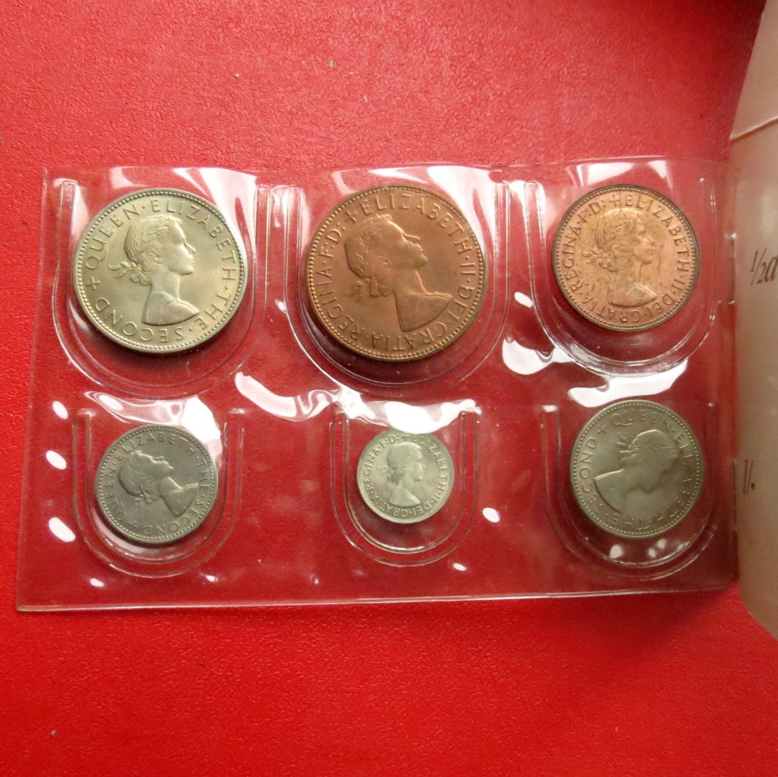  Australia + New Zealand 1964 1/2 penny 1 3 6 pence shilling   