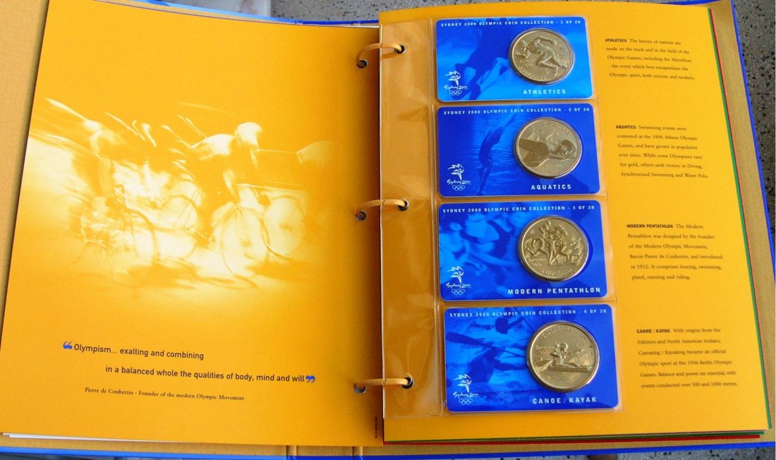 Australia 28 coins x $5 2000 Sydney Olympics in album   