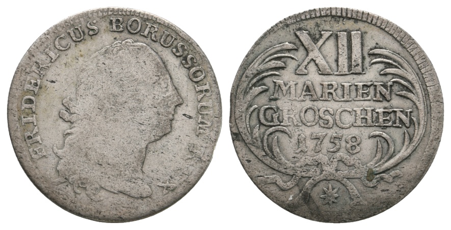  Altdeutschland; Kleinmünze 1758   