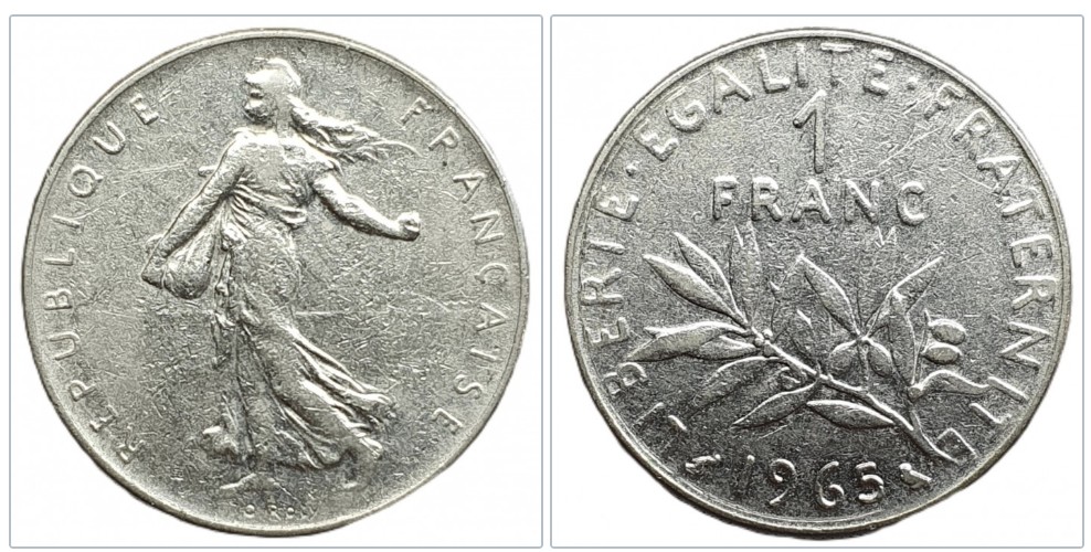  Frankreich 1 Franc 1965   