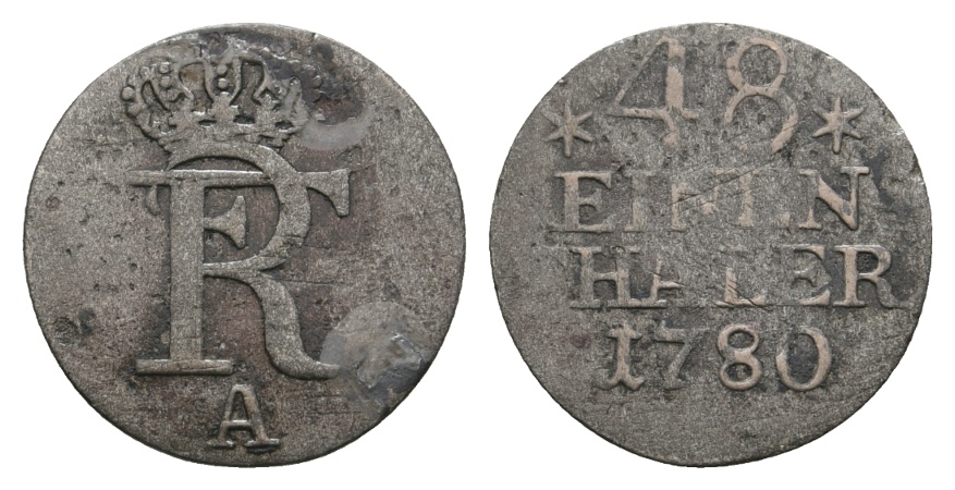 Altdeutschland; Kleinmünze 1780   