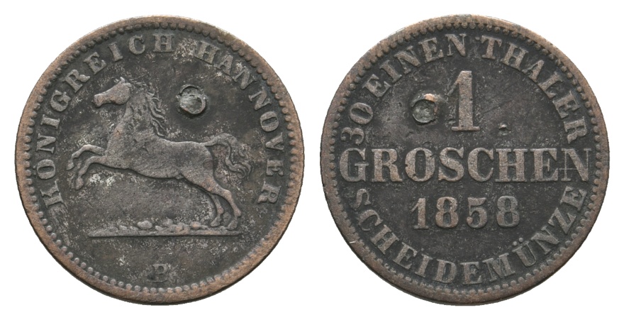  Altdeutschland; Kleinmünze 1858   