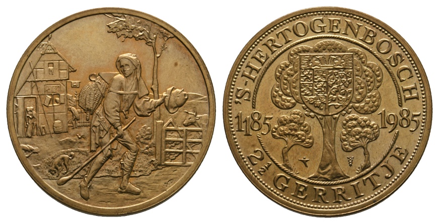  Niederlande; Medaille 1985; Bronze/Messing; 9,06 g; Ø 30,02 mm   