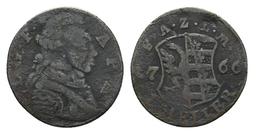  Altdeutschland; Kleinmünze 1766   