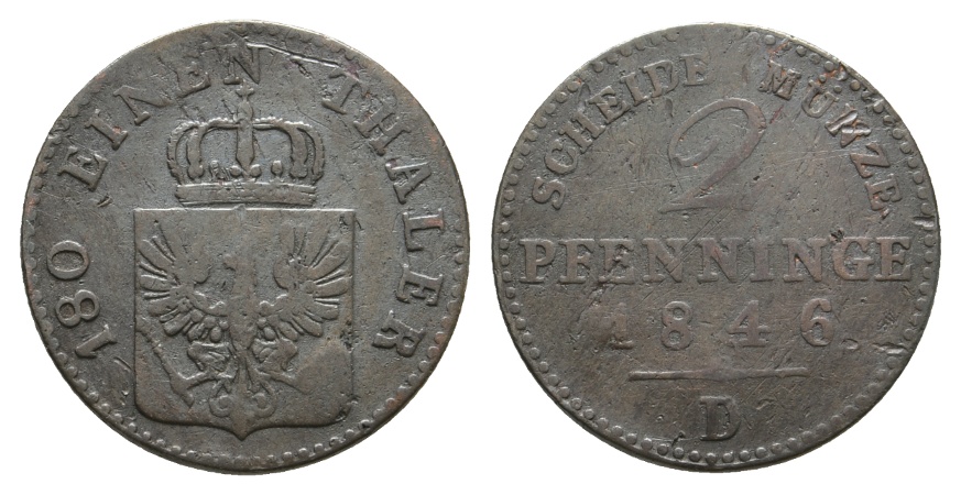  Altdeutschland; Kleinmünze 1846   