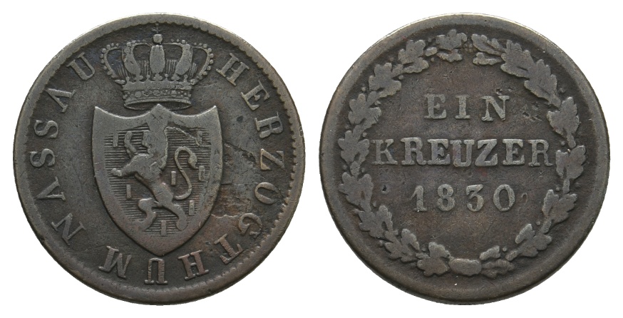  Altdeutschland; Kleinmünze 1830   