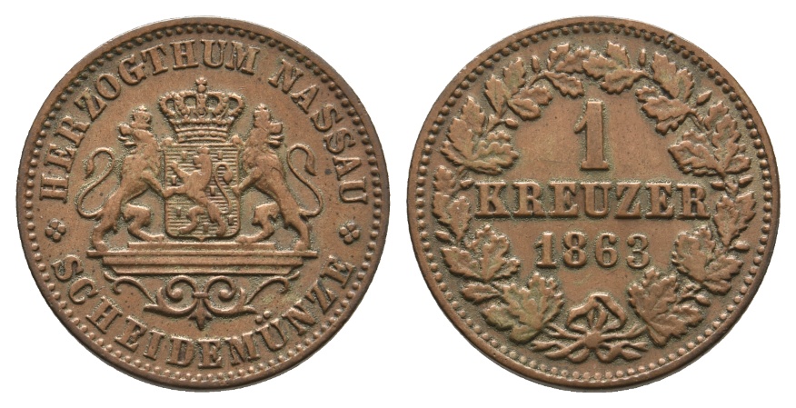  Altdeutschland; Kleinmünze 1863   