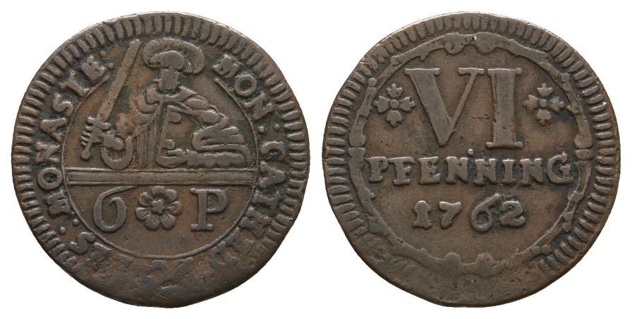  Altdeutschland; Kleinmünze 1762   