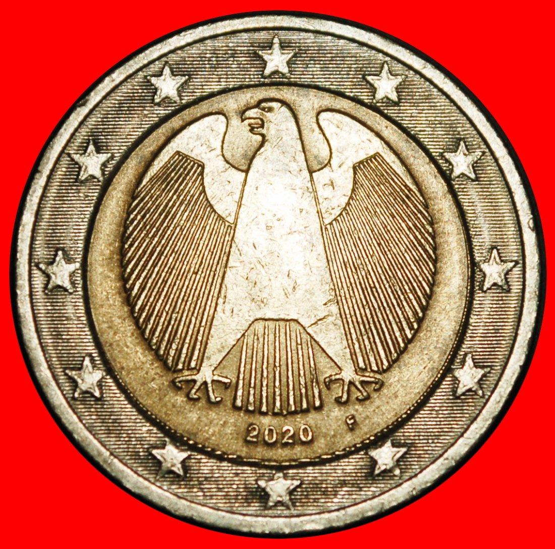 Ⰺ NON-PHALLIC (2007-2026): GERMANY ★ 2 EUROS 2020F BADEN-WUERTTEMBERG! DIE I★LOW START★ NO RESERVE!