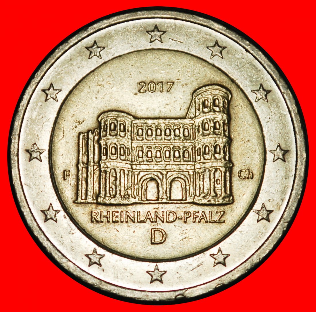 Ⰺ RHEINLAND: GERMANY ★ 2 EURO 2017F BADEN-WUERTTEMBERG★NON-PHALLIC 2007-2026!★LOW START★ NO RESERVE!