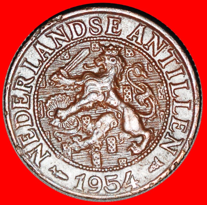Ⰺ WITH ARUBA 1952-1970: NETHERLANDS ANTILLES★1 CENT 1954! JULIANA (1948-1980)★LOW START★ NO RESERVE!