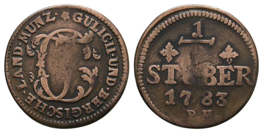  Altdeutschland; Kleinmünze 1783   