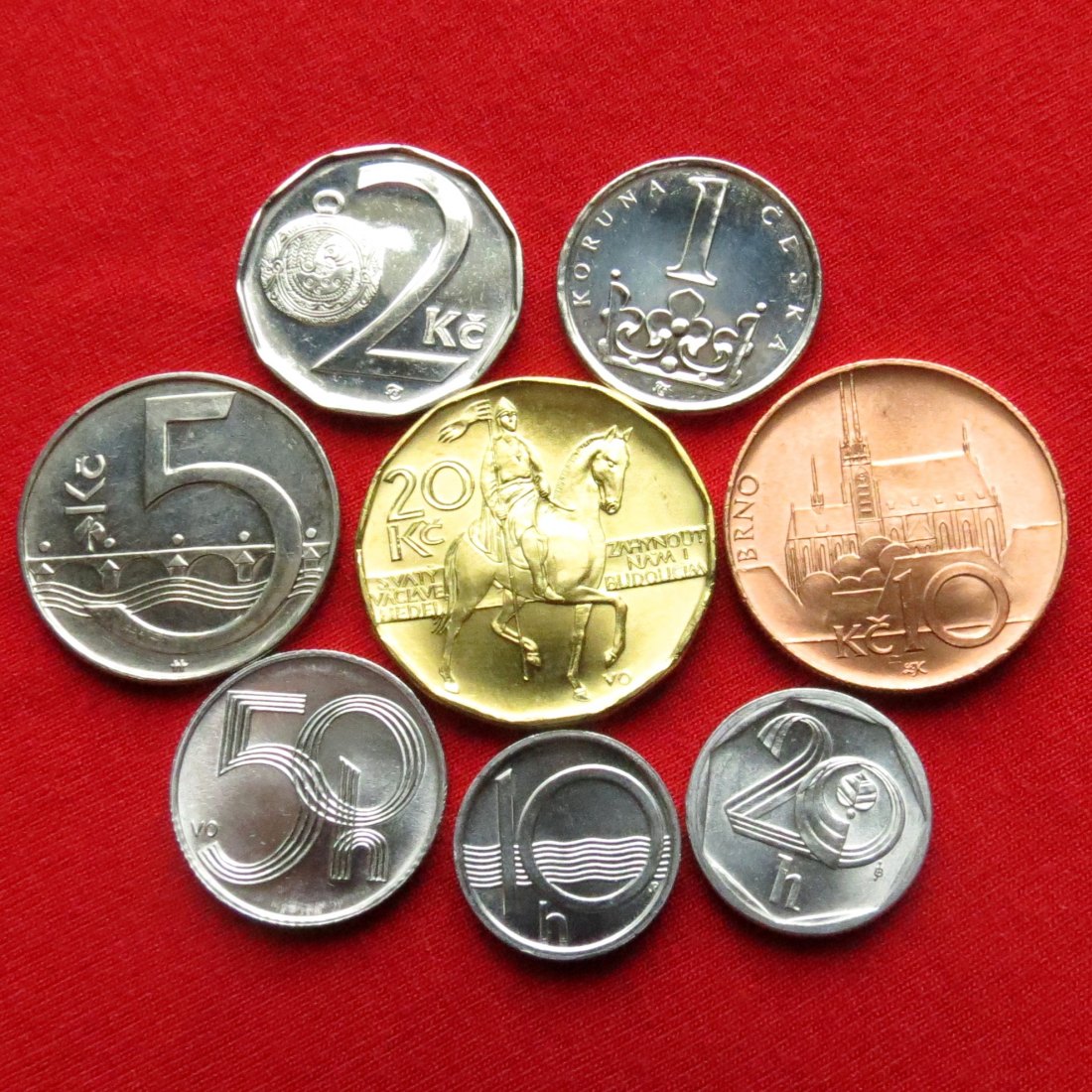  Czech Republic 10 20 50 haler 1 2 5 10 20 koruna 2001 2007 2010 2011 2018   