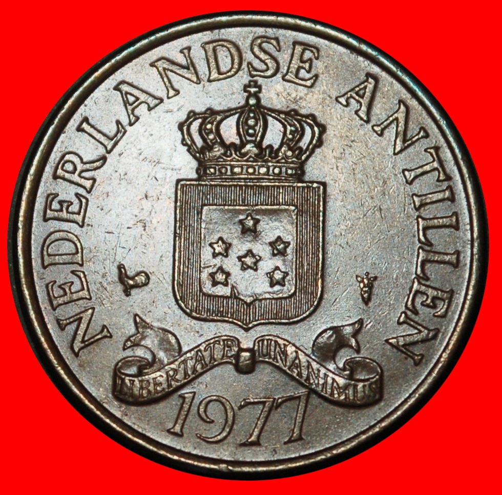  Ⰺ NIEDERLANDE MIT ARUBA (1970-1978): ANTILLEN ★2 1/2 CENT 1977! JULIANA (1948-1980)★OHNE VORBEHALT   