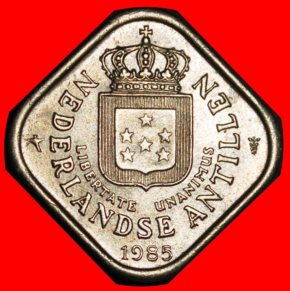  Ⰺ NIEDERLANDE MIT ARUBA (1971-1985): ANTILLEN ★ 5 CENT 1985 AMBOSS! BEATRIX 1980-2013★OHNE VORBEHALT   
