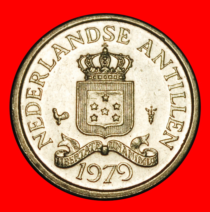  Ⰺ NIEDERLANDE MIT ARUBA (1971-1985): ANTILLEN ★10 CENT 1979 HAHN! JULIANA (1948-1980)★OHNE VORBEHALT   