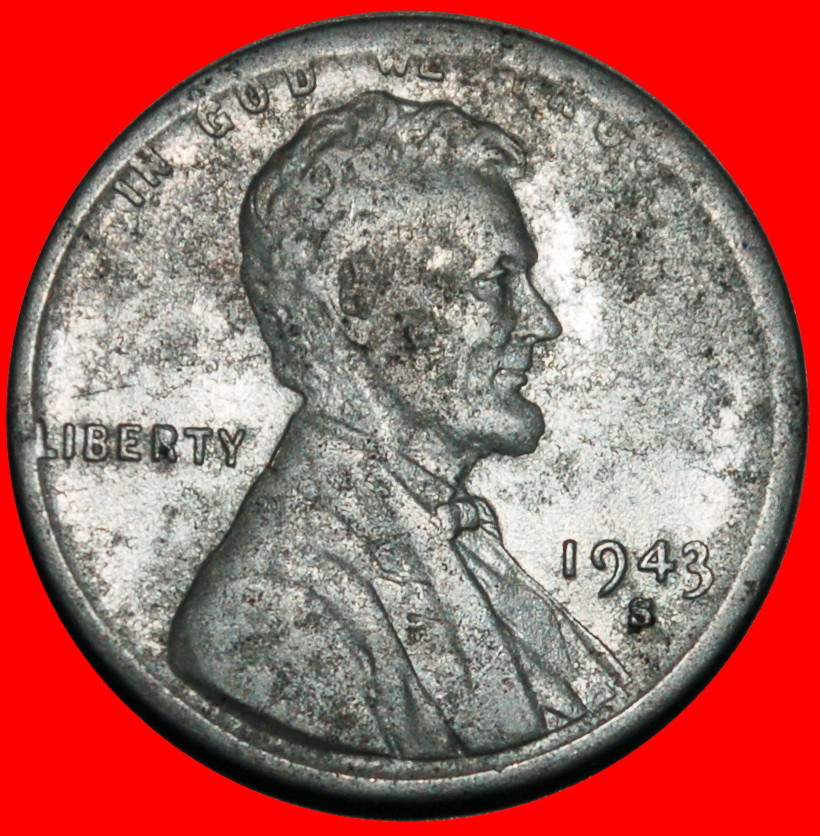 Ⰺ STEEL WHEAT PENNY (1943-1944): USA ★ 1 CENT 1943S! LINCOLN (1809-1865) ★LOW START★ NO RESERVE!