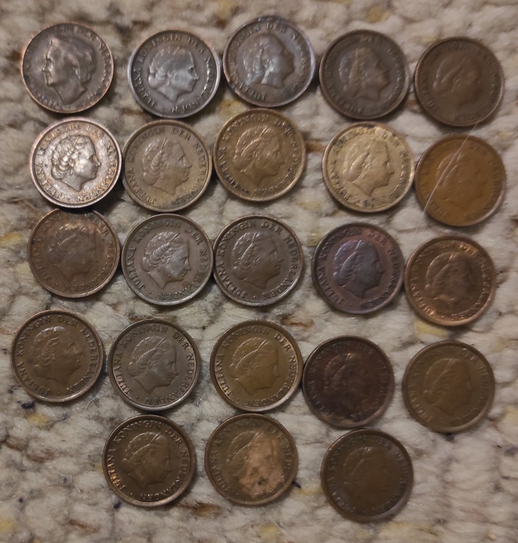  Set 016: Niederlande 24 x 1 Cent mit verschiedenen Jahrgängen   