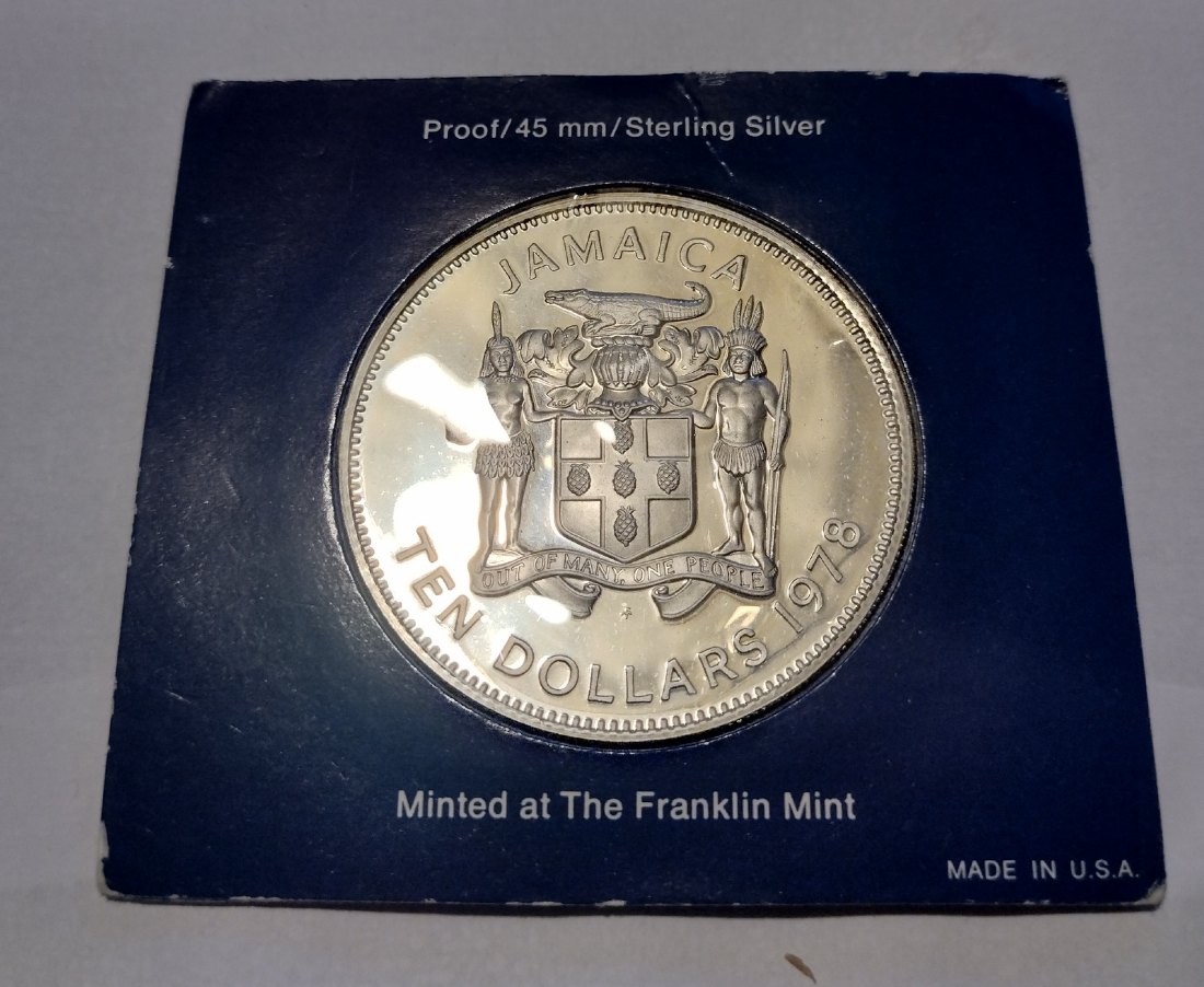  Silbermünze, Jamaika 10 Dollar 1978,   
