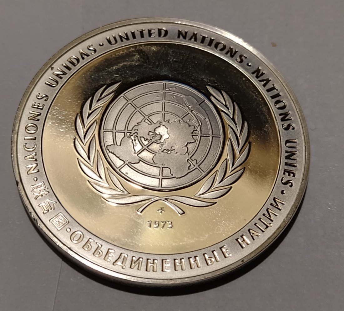  Silbermedaille UN ,1973, 25 Gramm AG 925 im Schuber   