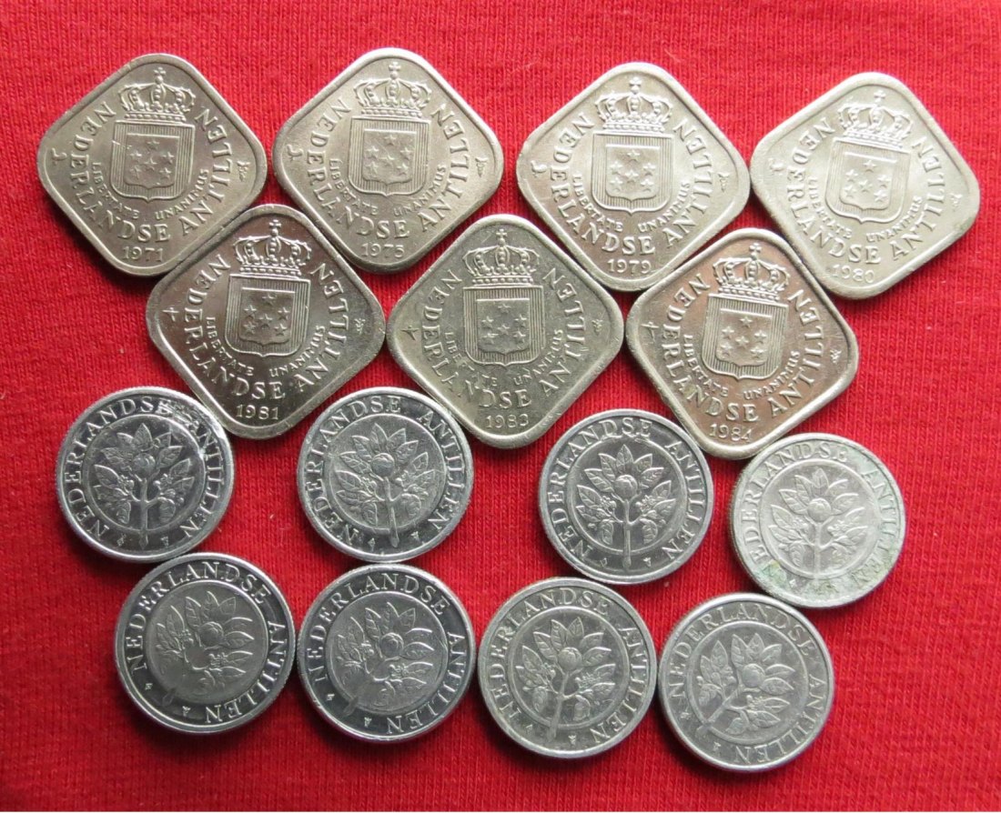  ANTILLES 15 x 5 cents 1971 - 1999   