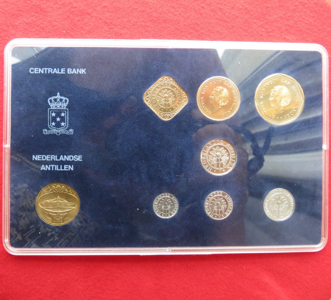  ANTILLES set 1 2,1/2 5 10 25 cents 1-2,50 gulden 1989   