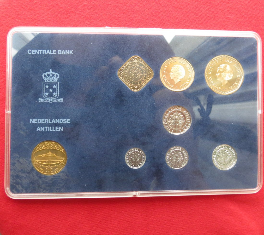  ANTILLES set 1 2,1/2 5 10 25 cents 1-2,50 gulden 1990   