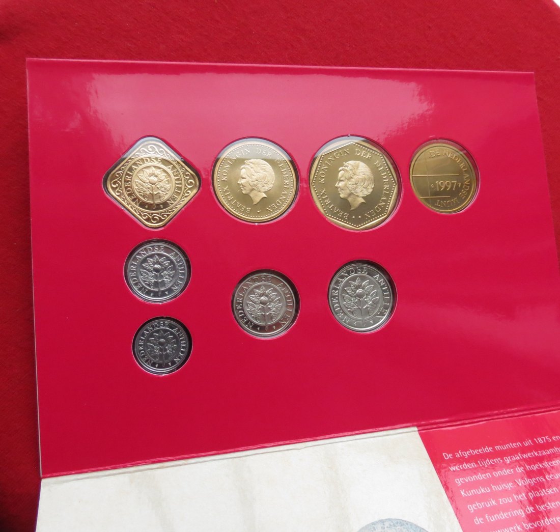  ANTILLES set 1 2,1/2 5 10 25 cents 1-2,50 gulden 1997   