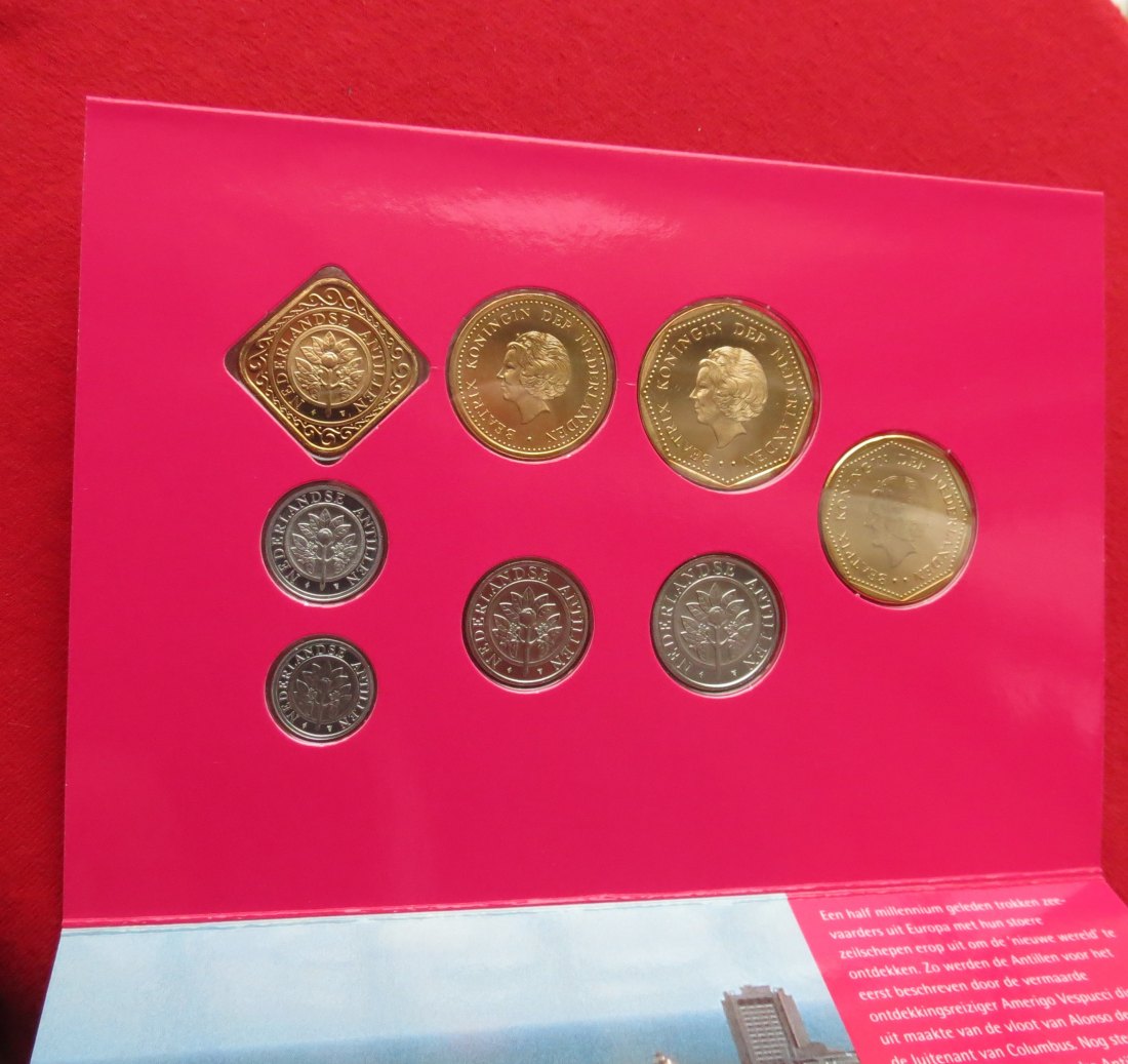  ANTILLES set 1 2,1/2 5 10 25 cents 1-2,50 5 gulden 1999   