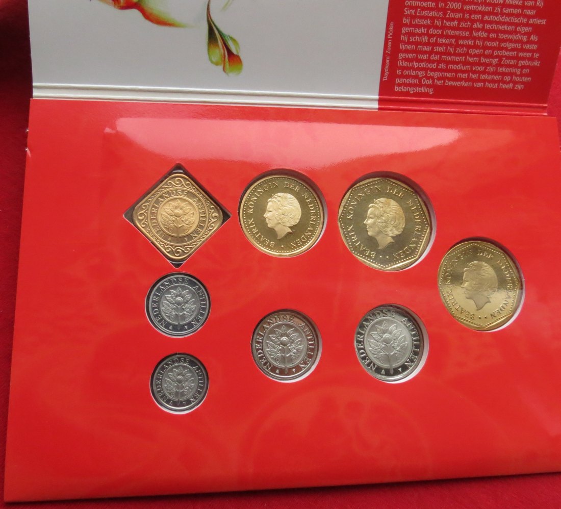  ANTILLES set 1 2,1/2 5 10 25 cents 1-2,50 5 gulden 2006   