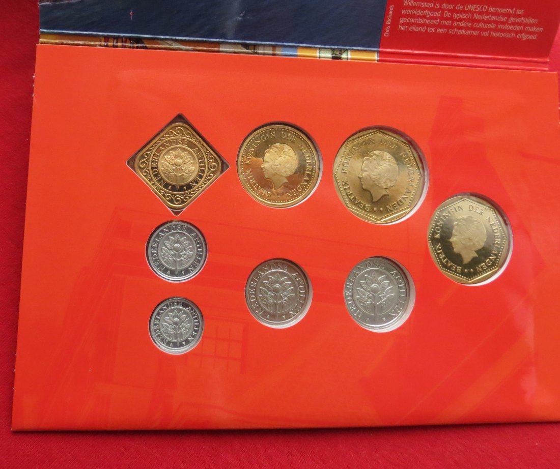  ANTILLES set 1 2,1/2 5 10 25 cents 1-2,50 5 gulden 2007   