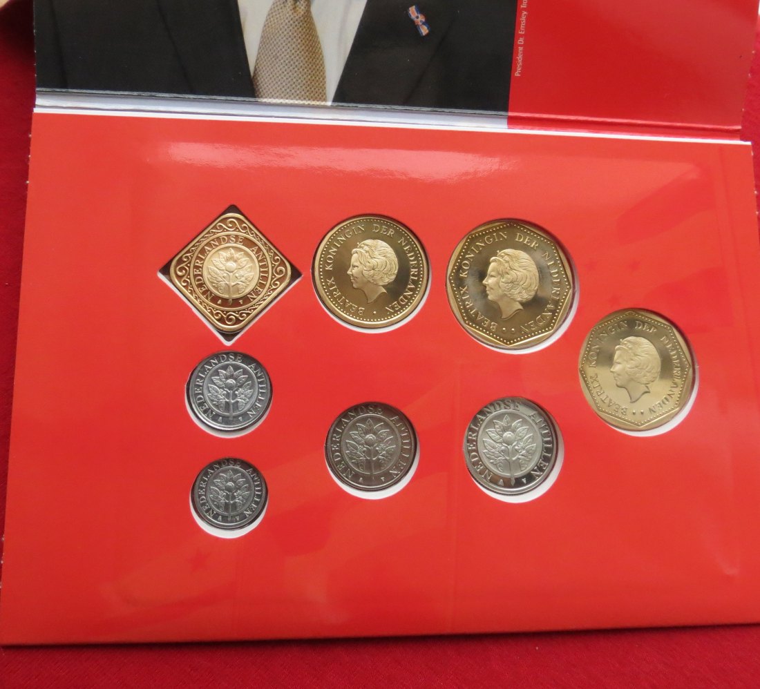  ANTILLES set 1 2,1/2 5 10 25 cents 1-2,50 5 gulden 2010   