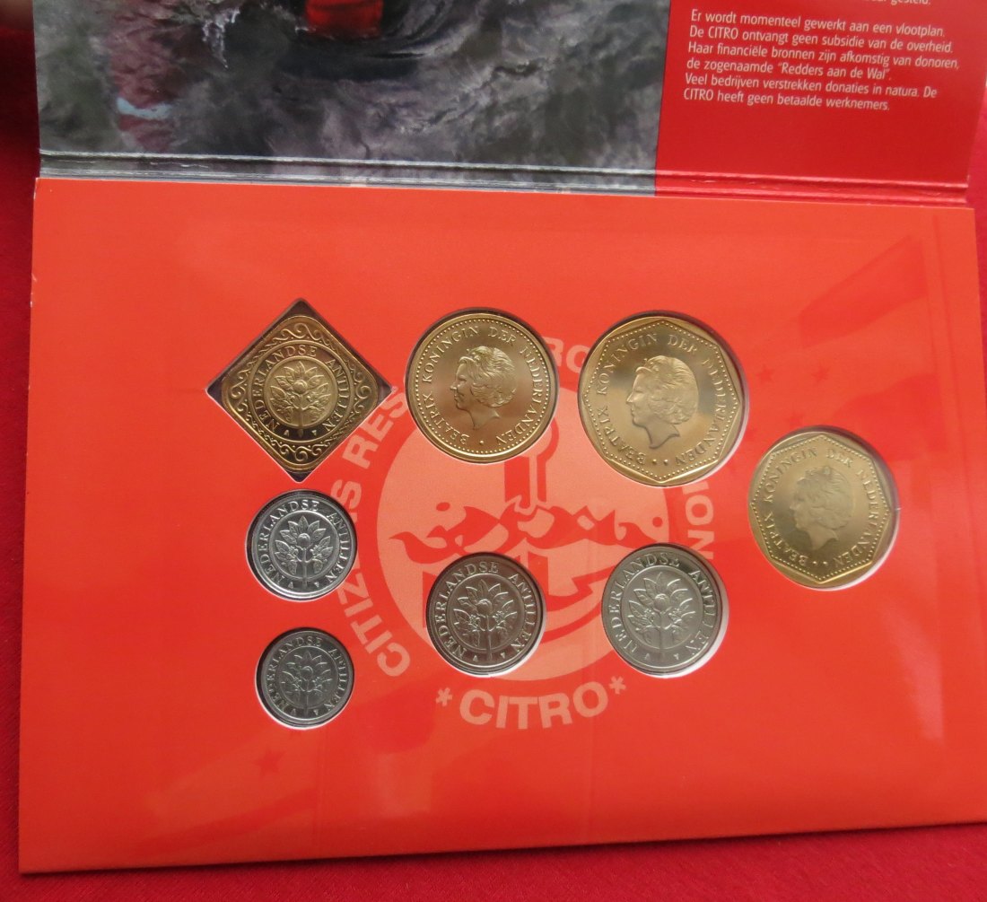  ANTILLES set 1 2,1/2 5 10 25 cents 1-2,50 5 gulden 2011   