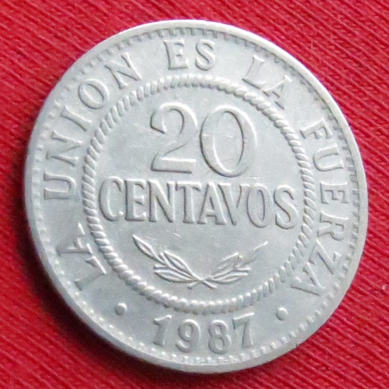  Bolivia 20 centavos 1987   