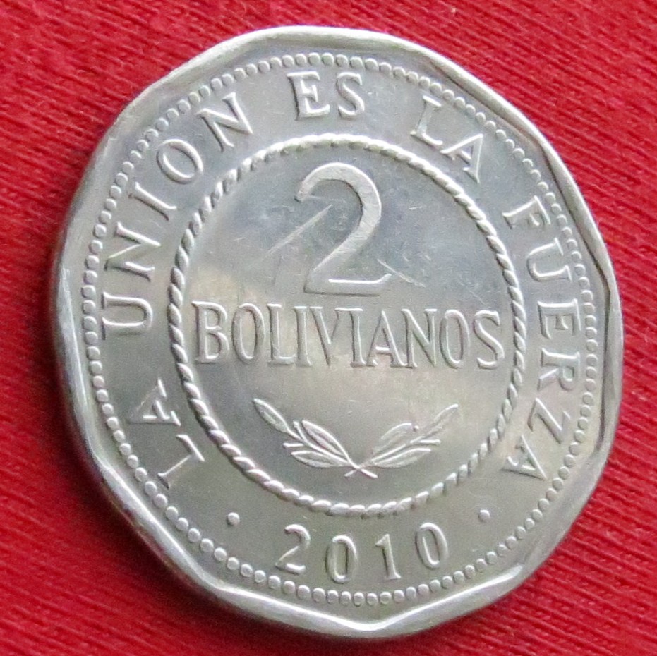  Bolivia 2 boliviano 2010   
