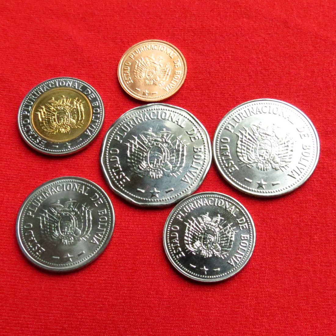  Bolivia 10 20 50 centavos 1 2 5 bolivianos 2010 2012   
