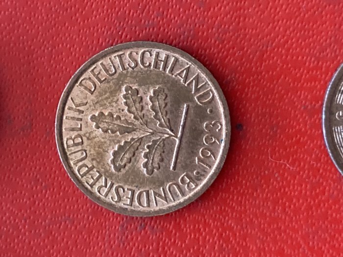  Münze Münzen Umlaufmünze Deutschland BRD 1 Pfennig 1993 Münzzeichen A   