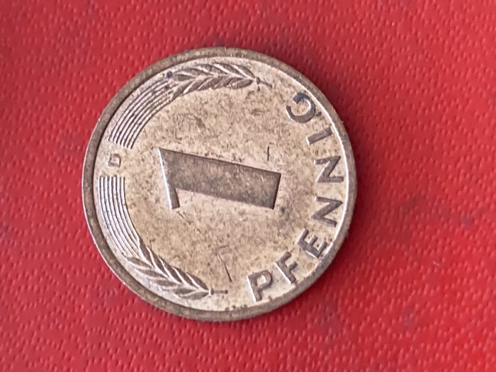 Münze Münzen Umlaufmünze Deutschland BRD 1 Pfennig 1990 Münzzeichen D