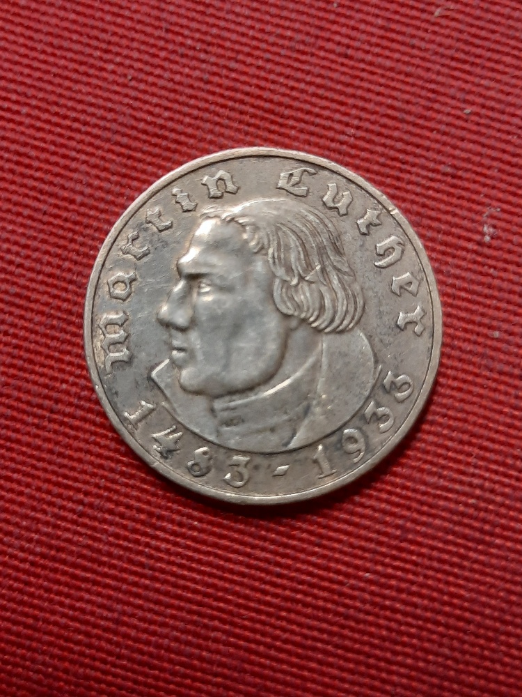  III.Reich 2 Mark Luther 1933 A   